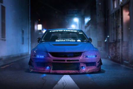 by Khyzyl Saleem, color, Evolution, Front, Lancer, purple, tuning