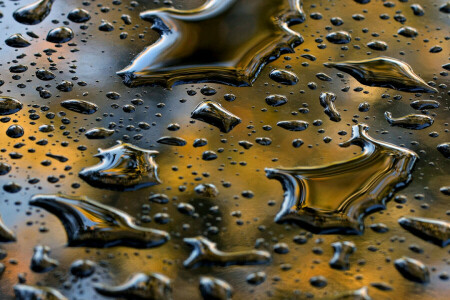 drops, glass, water