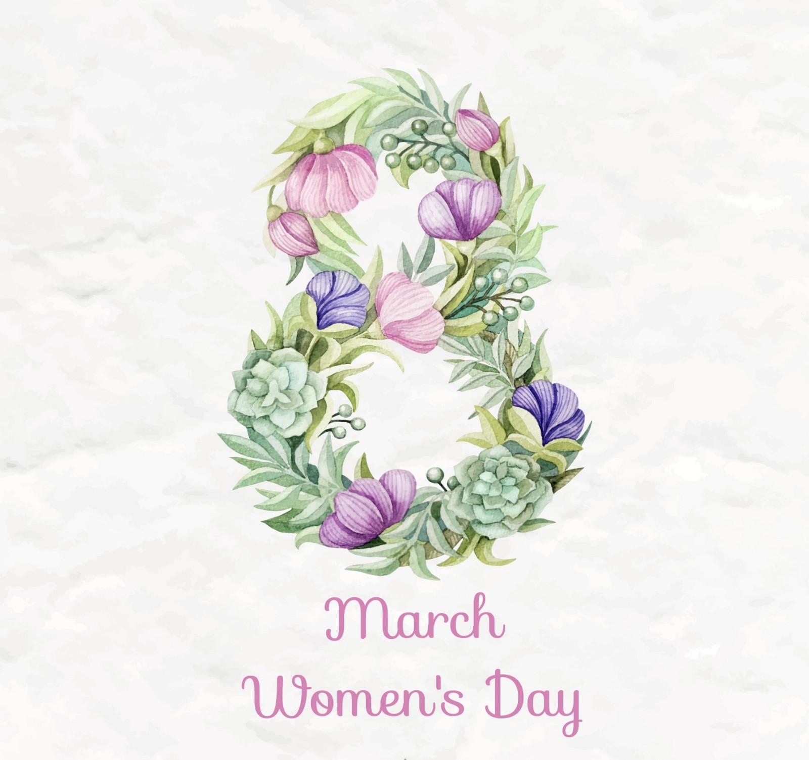 watercolor, March, day, women's