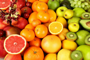 pommes, baies, Frais, fruit, des fruits, pamplemousse, kiwi, Des oranges