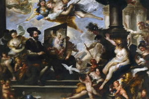 genre, Luca Giordano, bild, porträtt