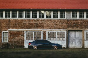 Hangar, bok, Subaru, budynek, koło, WRX