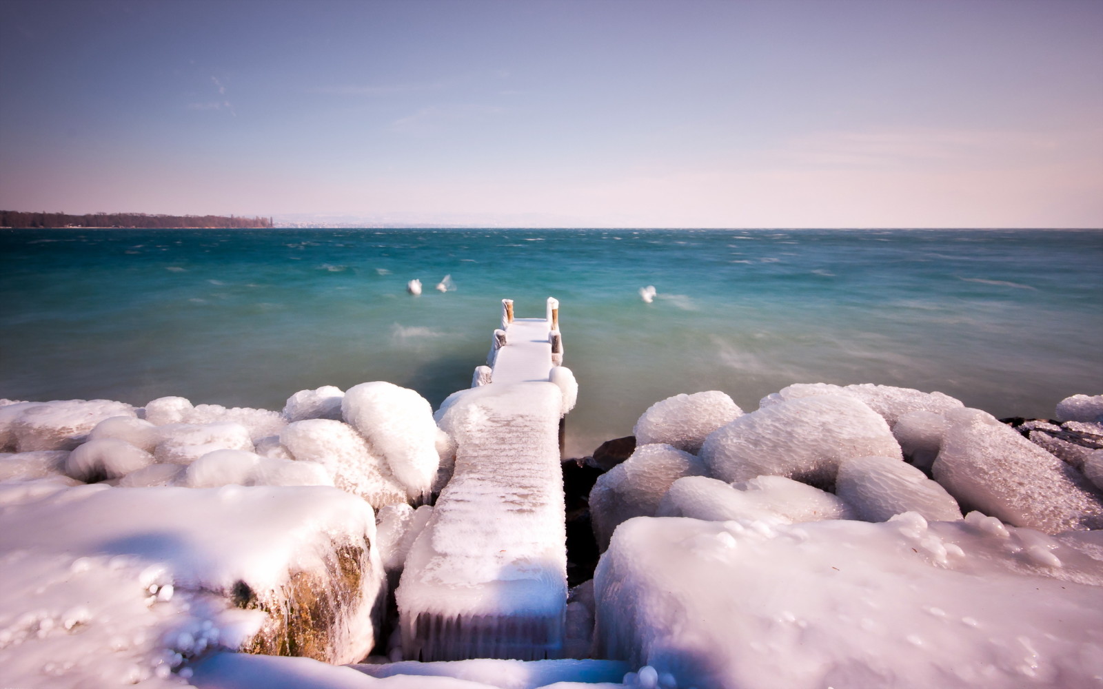 лед, пейзаж, море