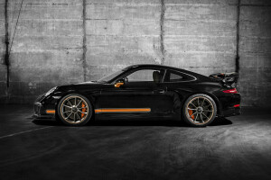 2014, 911, sort, coupe, GT3, Porsche, side, TechArt