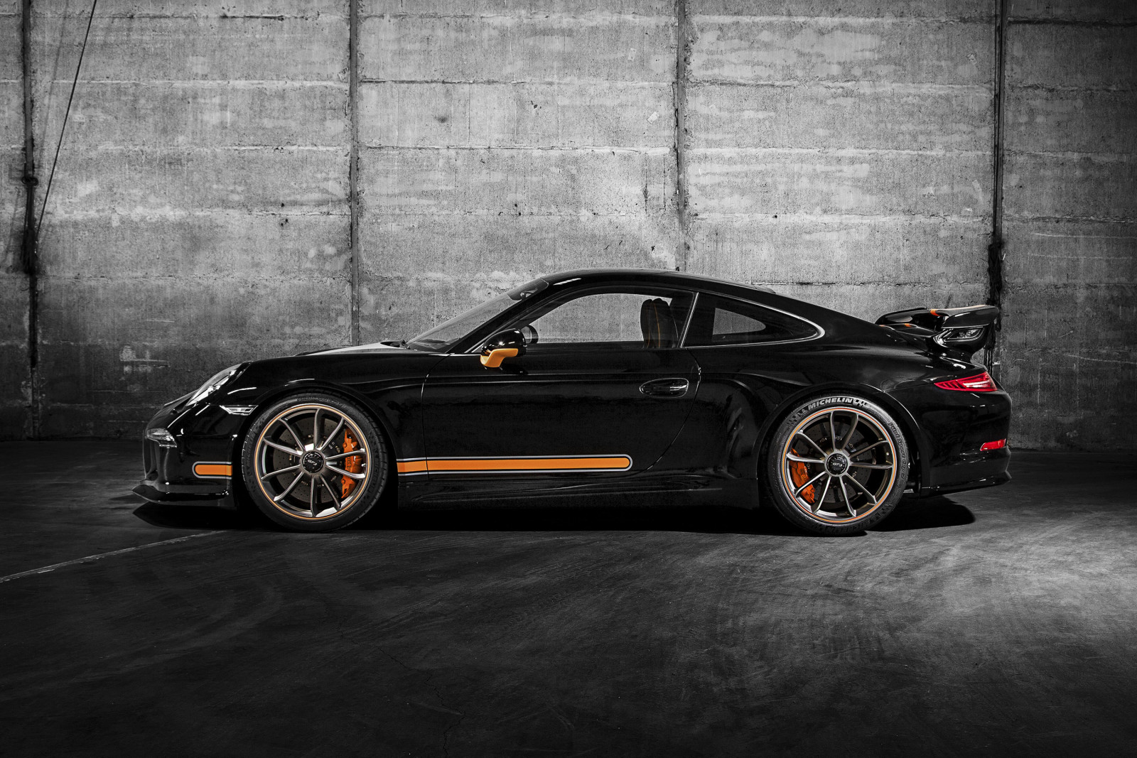 schwarz, Coupe, GT3, Porsche, Seite, 911, 2014, TechArt