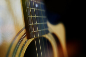 chitarra, macro, Musica