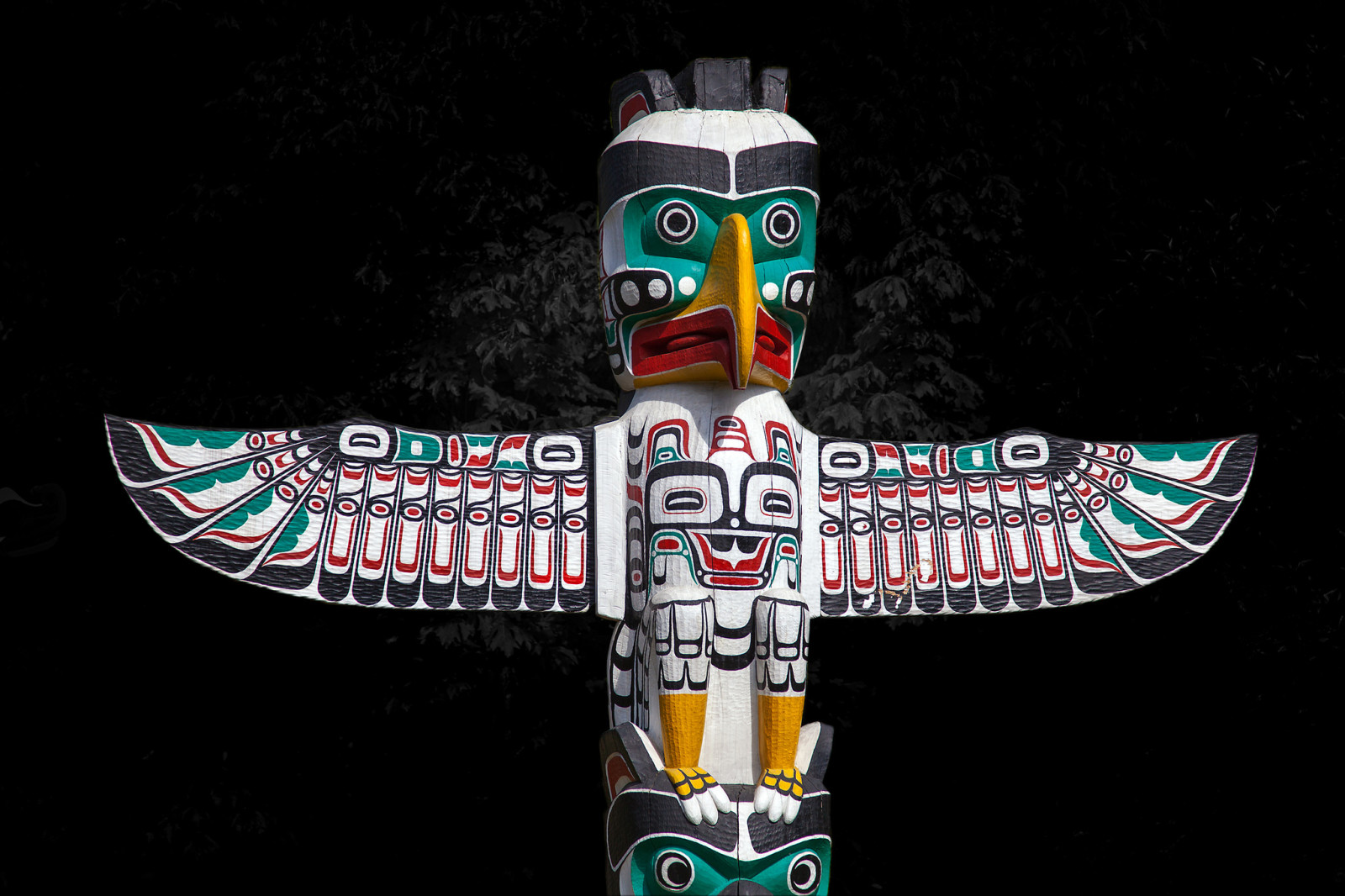 background, bird, post, totem