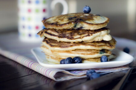 mat, pannkakor, tallrik