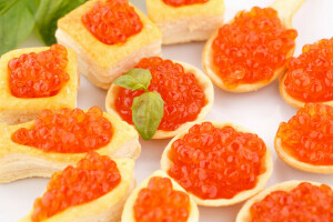 caviar, red, sandwiches, tartlets