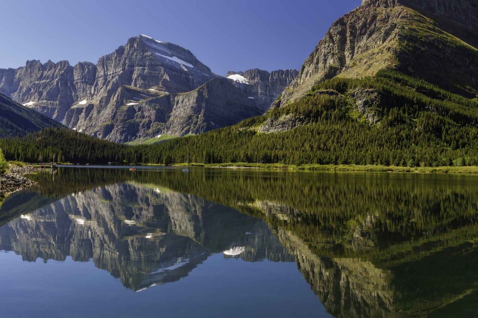 bosque, naturaleza, lago, paisaje, reflexión, Canadá, montañas