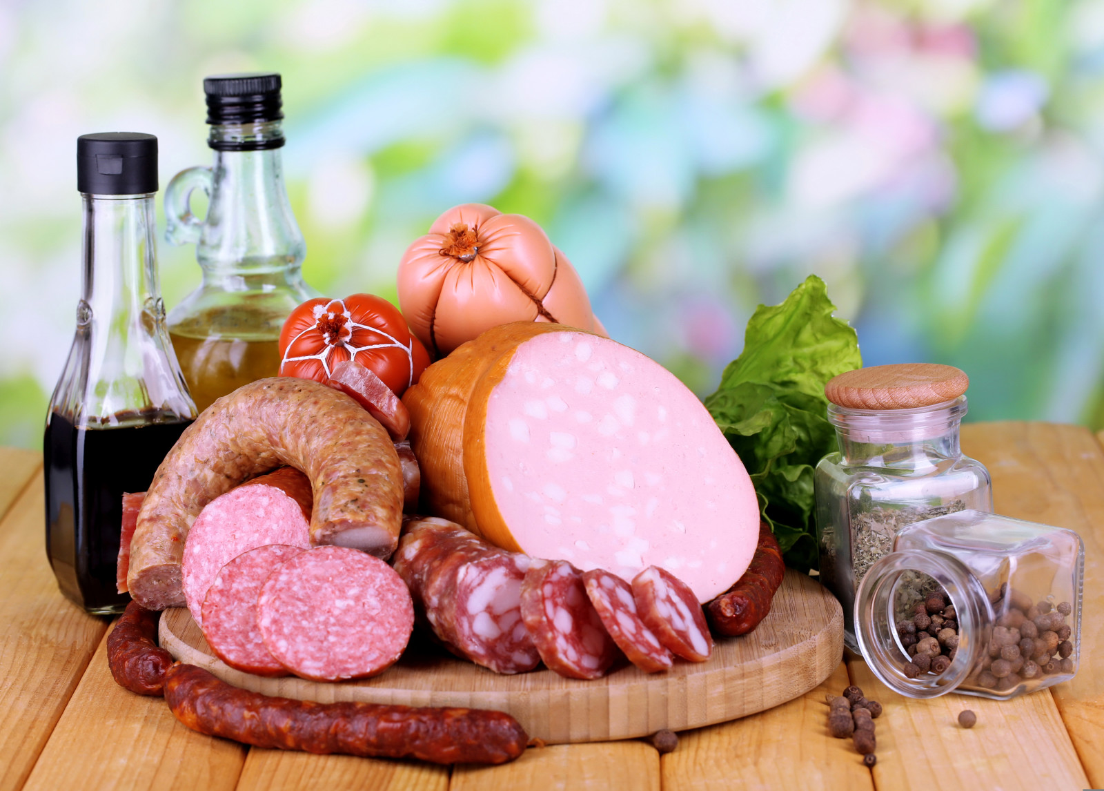 sausage, food, meat, photo, spices, products