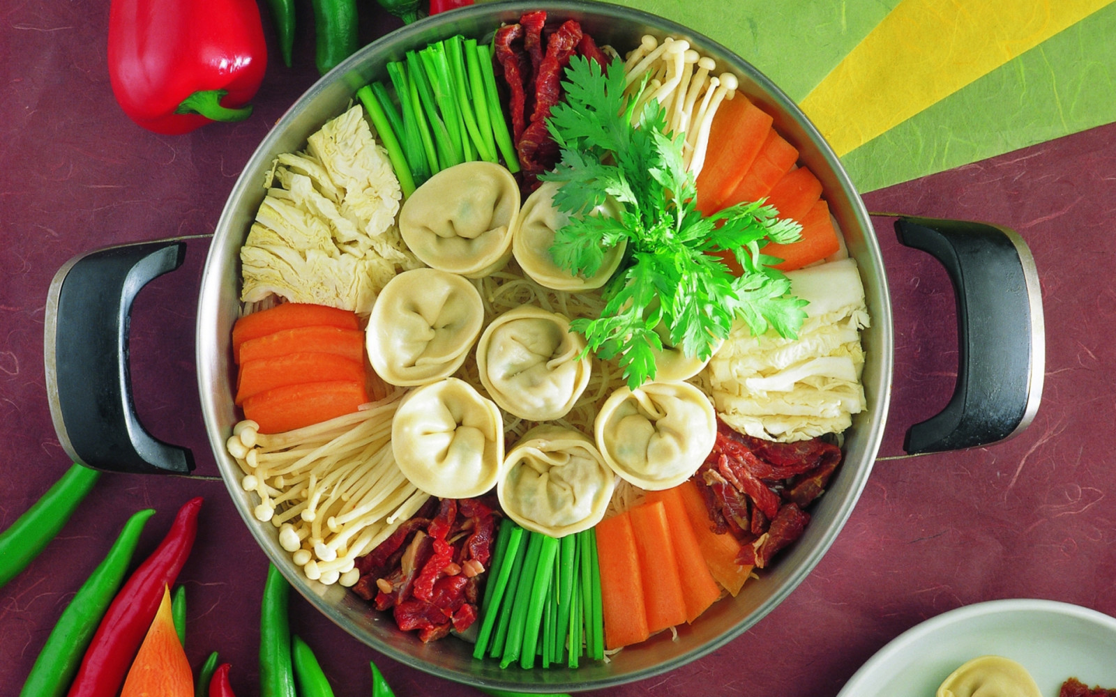 vegetables, dumplings, dish